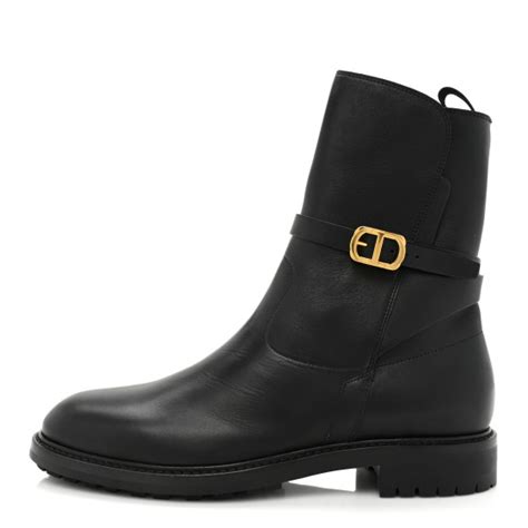 CHRISTIAN DIOR Calfskin Empreinte Ankle Boots 41 .